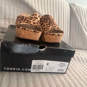 Torrid Animal Print Platform Slides